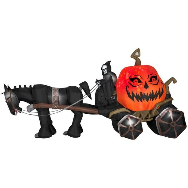 HALLOWEEN 14 FT FIRE & ICE GRIM REAPER CARRIAGE SOUND LIGHTS INFLATABLE AIRBLOWN HALLOWEEN 14 FT FIRE & ICE GRIM REAPER CARRIAGE SOUND LIGHTS INFLATABLE AIRBLOWN